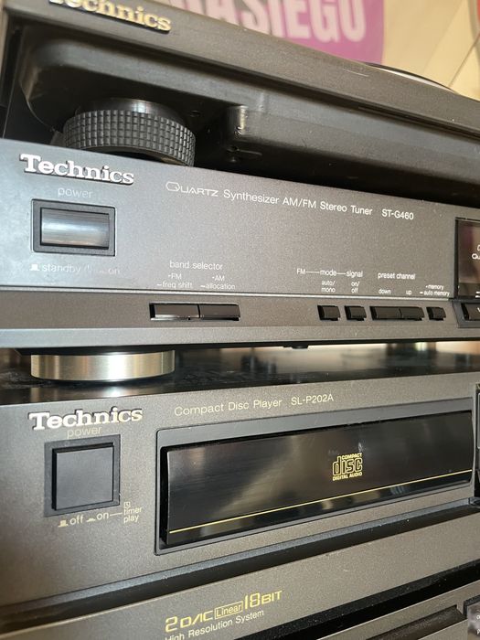 Wieża technics z gramofonem