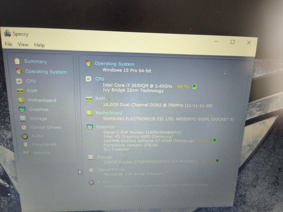 Laptop Samsung 17cali i7 SSD 256gb GeForce 2gb 16 ram