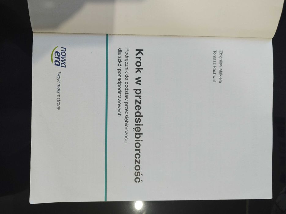 Krok w przedsiębiorczość (nowe wydanie) Nowa Era