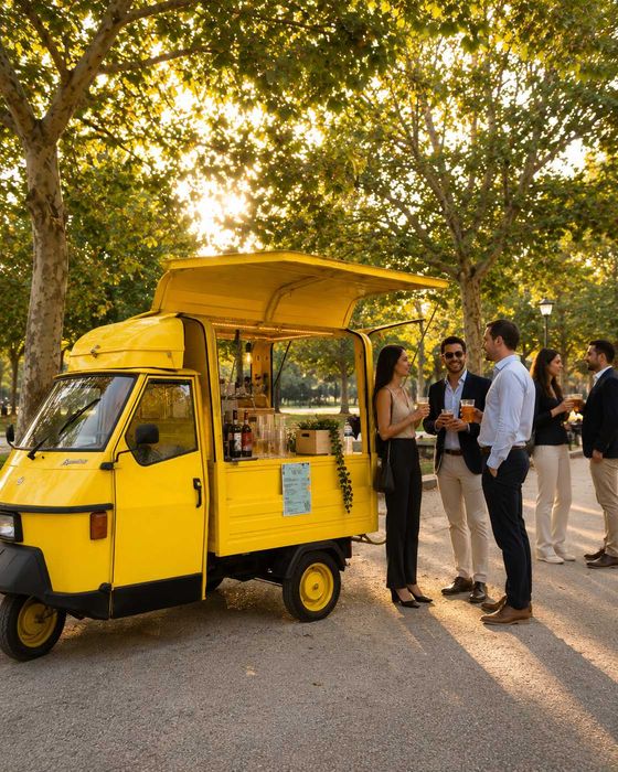 Bubble Truck - Serviço de Mobile Bar para Festas/ Eventos/ Casamentos - Piaggio Ape