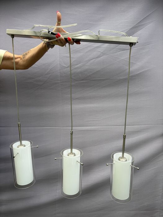 Lampa sufitowa żyrandol chrom potrójna