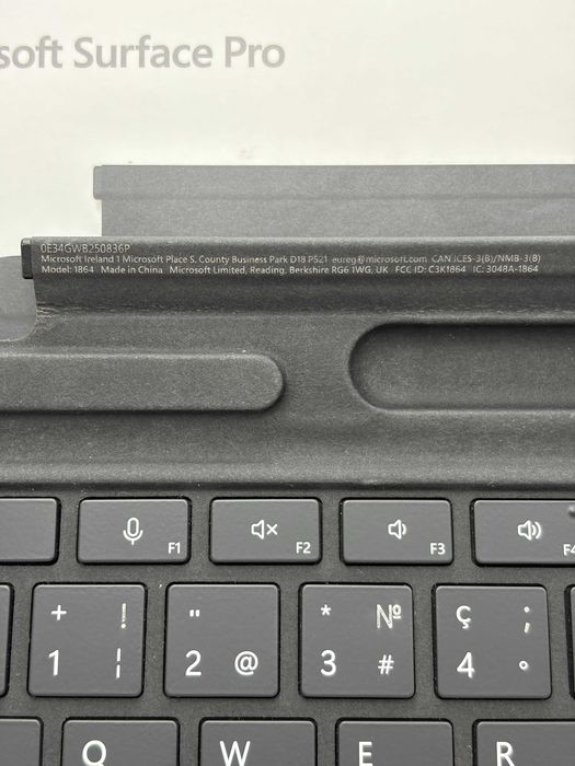 Клавиатура Keyboard Microsoft Surface Pro 8, 9, 10, 11, X Black Alcantara Model 1864
