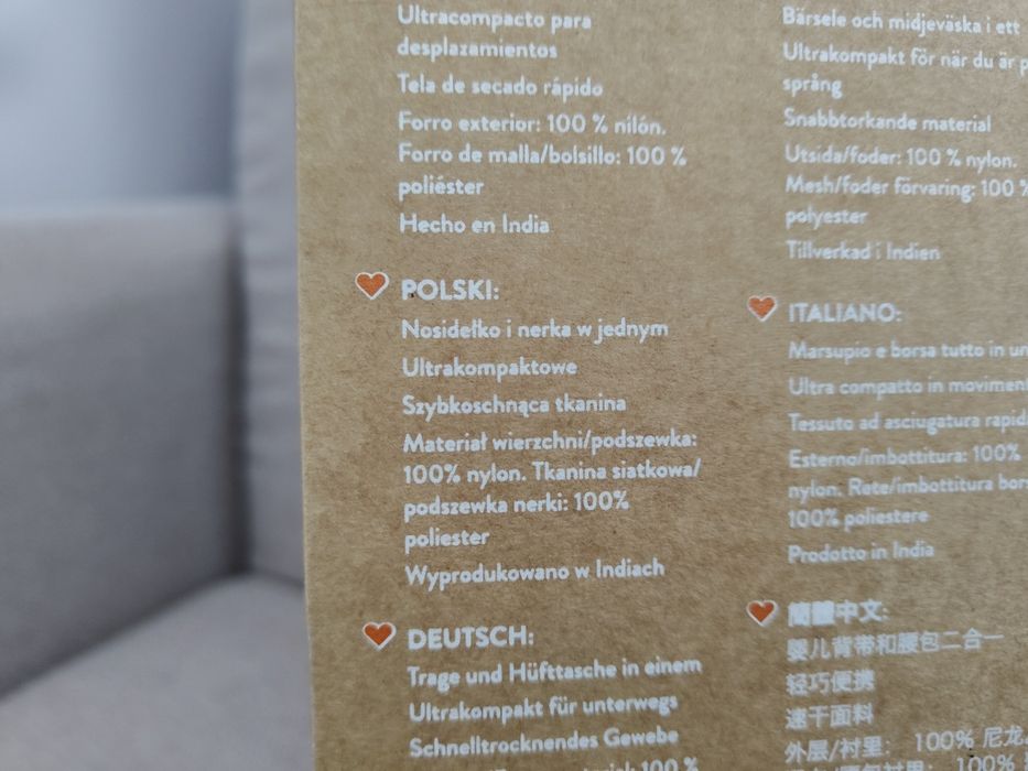 Kompaktowe nosidło Tula lite slate do 13,6 kg jak nowe