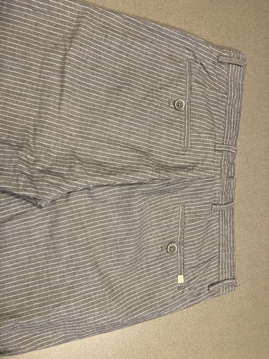 Massimo Dutti szare spodnie prążek, slim fit, r. 38