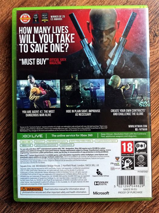 Gra Hitman Absolution XboX 360