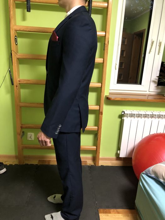 Garnitur męski slim granatowy