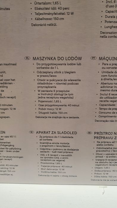 Domowa maszynka do lodów i sorbetów SilverCrest