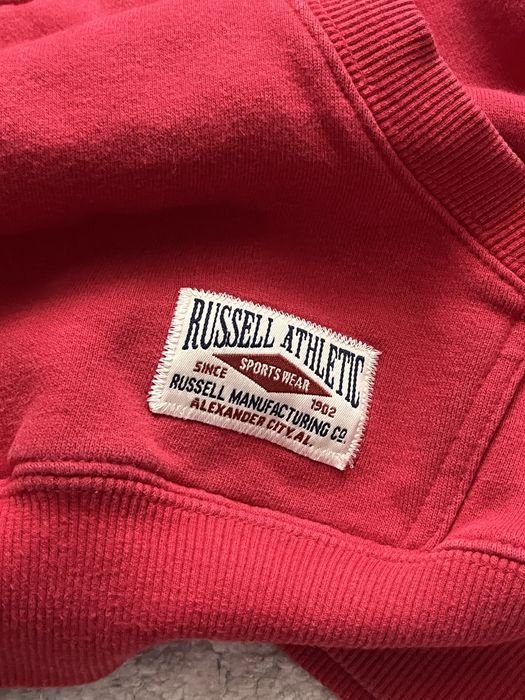 Червоне худі Russell Athletic 1902 Vintage Оверсайз L Кофта Рассел