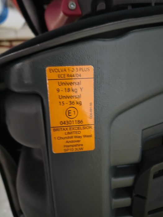 Cadeira BRITAX EVOLVA 1,2,3 Plus