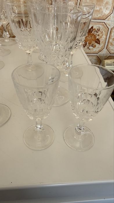 Serviço de 38 Copos em Cristal Lapidado + balde gelo