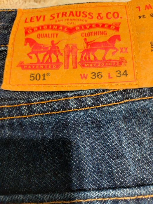 Levis 501 Nowe spodnie jeansy W36 L33