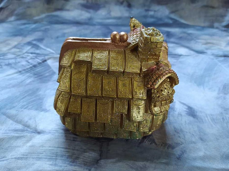 Копилка домик-кошелек с фигурками мышей Амулет для денежной удачи