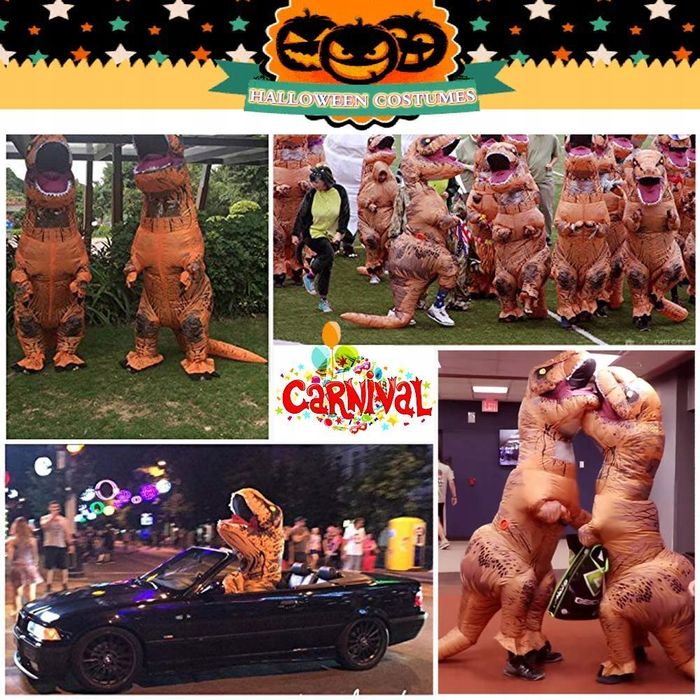 outlet kostium dmuchany t-rex jashke dla dorosłych 150-190 cm