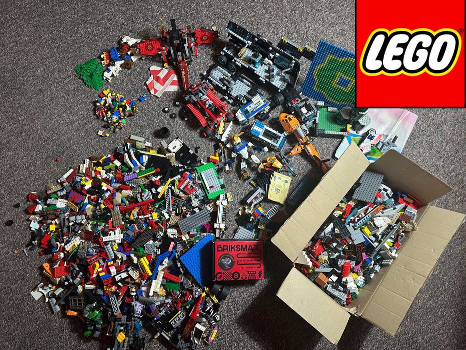 LEGO – Duży zestaw mix klocków ~+-9 kg| Figurka, części, pojazdy, baza
