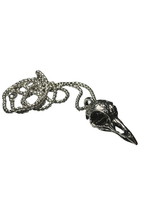 Nazzyjnik wisiorek ze stali nierdzewnej nordycki krucza czaszka Crow Skull