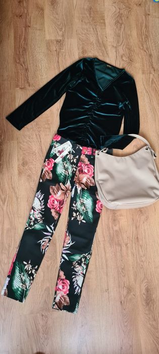 Bluzka Welur S Wyprzedaż La Pia Butelkowa Zieleń S