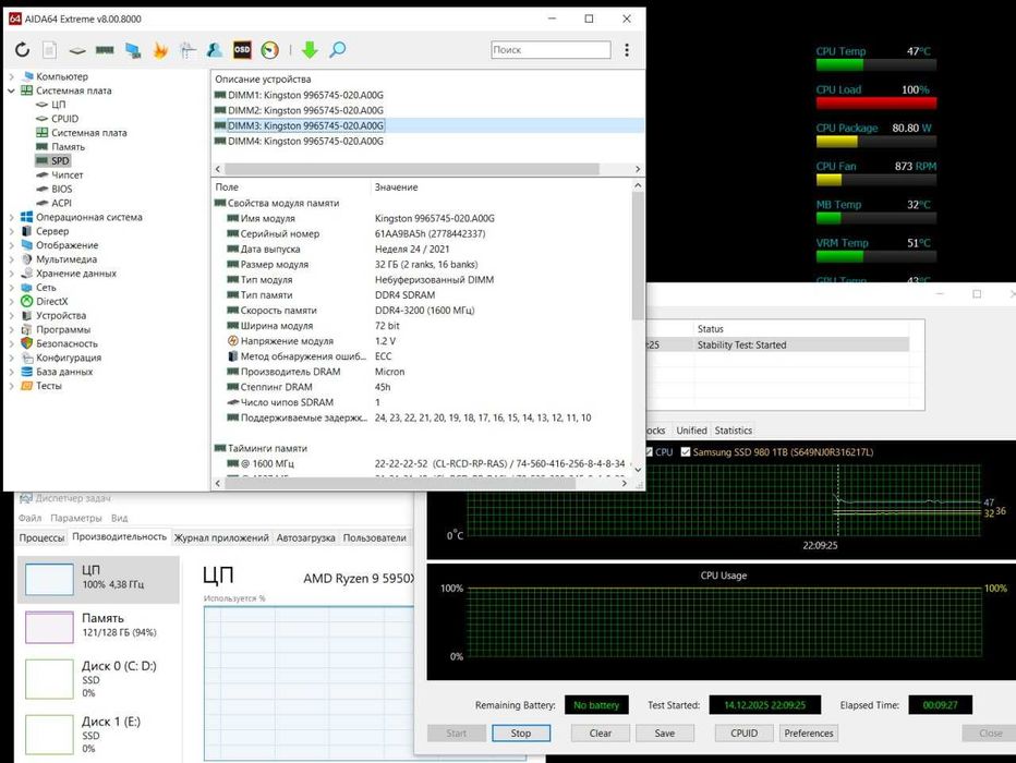 32GB AM4 Ryzen DDR4-3200 Kingston Unbuffered Server Premier Enterprise