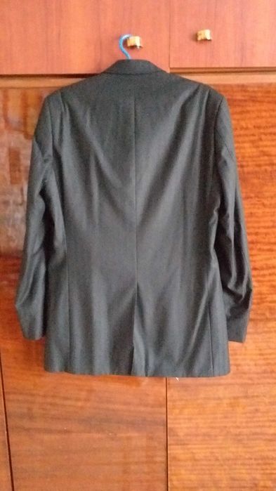 Чорний класичний чоловічий в смужку костюм, Sil Vius, 48/5