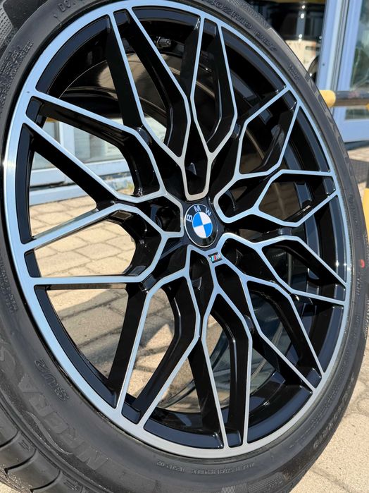 Nowe koła 19 cali BMW serii 5 G30 G31 8 G14 G15 G16 czarno srebrne połysk