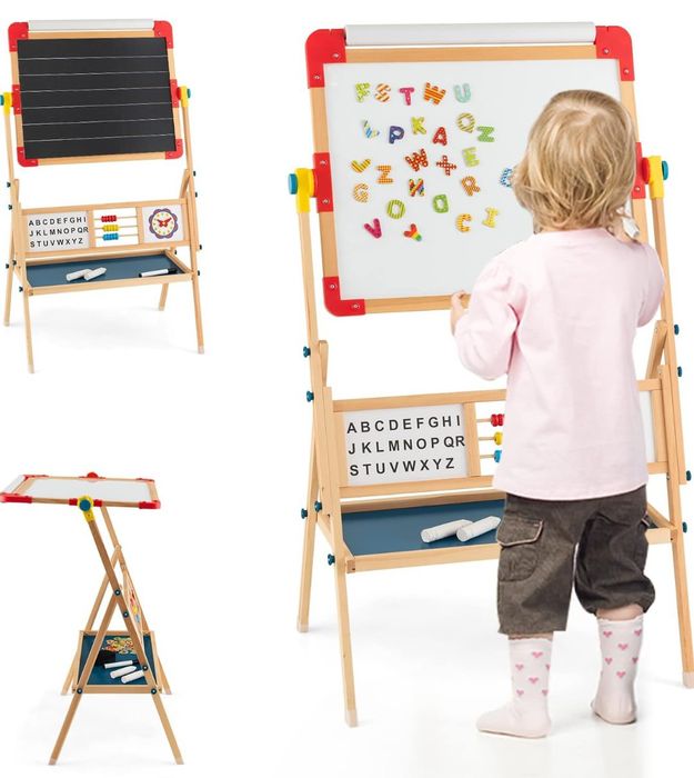 Dwustronna sztaluga dla dzieci z obrotową tablicą z AkcesoriamiCOSTWAY