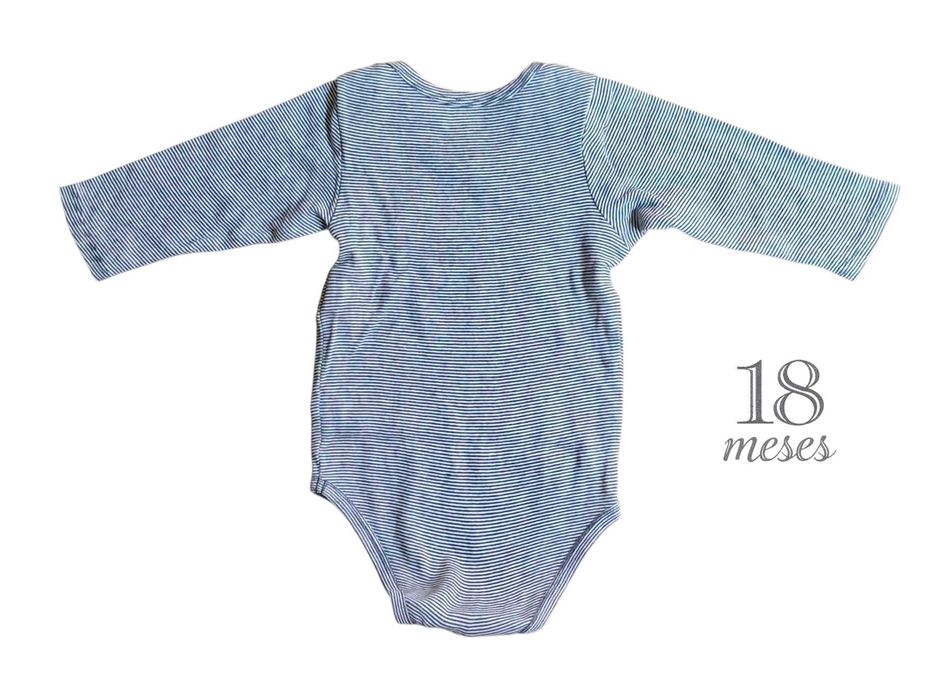 Body Riscas Azul Kiabi 18 meses