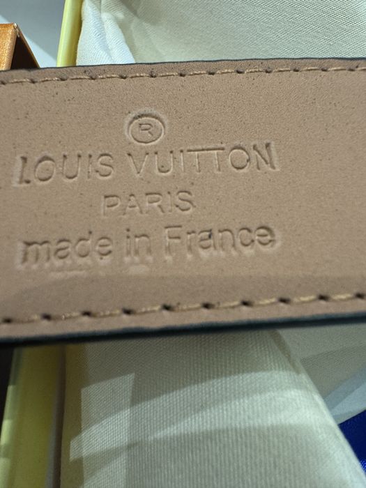 ремень   Louis Vuitton  кожа канва