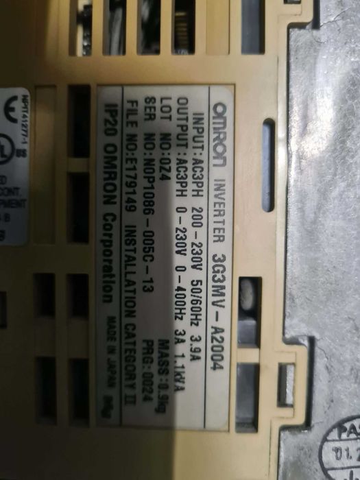 Falownik OMRON 1F 0.4KW 3G3MV-A2004