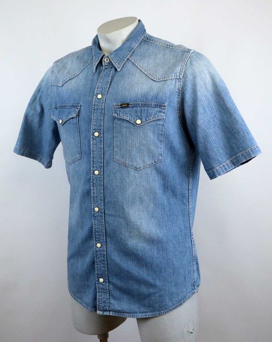 Lee Western Shirt koszula jeansowa z krótkim rękawem rozmiar L