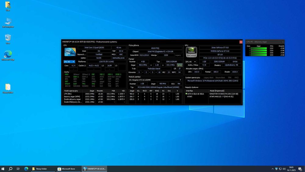 Komputer stacjonarny Intel Core 2 Quad Q8200