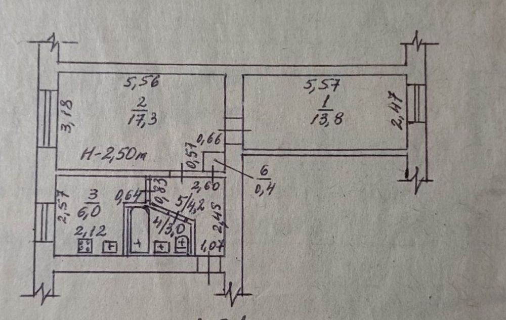 2-rooms apartment apartment by the address st. Kulikovo pole pl Oktyabrskoy revolyutsii pl (area 44,7 m²) - Atlanta.ua - photo 2
