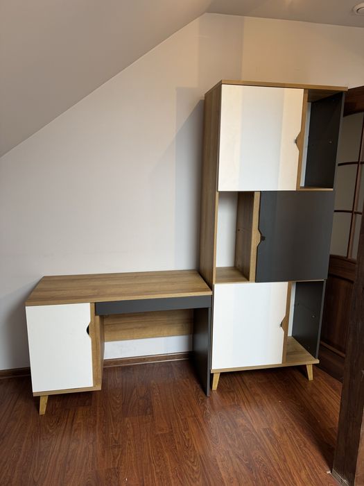 Komplet mebli dziecięcych dąb złoty/ biały/ grafit możliwość dostawy