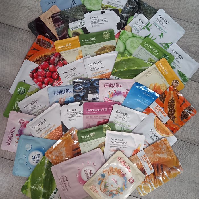 Маски для обличчя.  Тканинні. Термін до 29 року