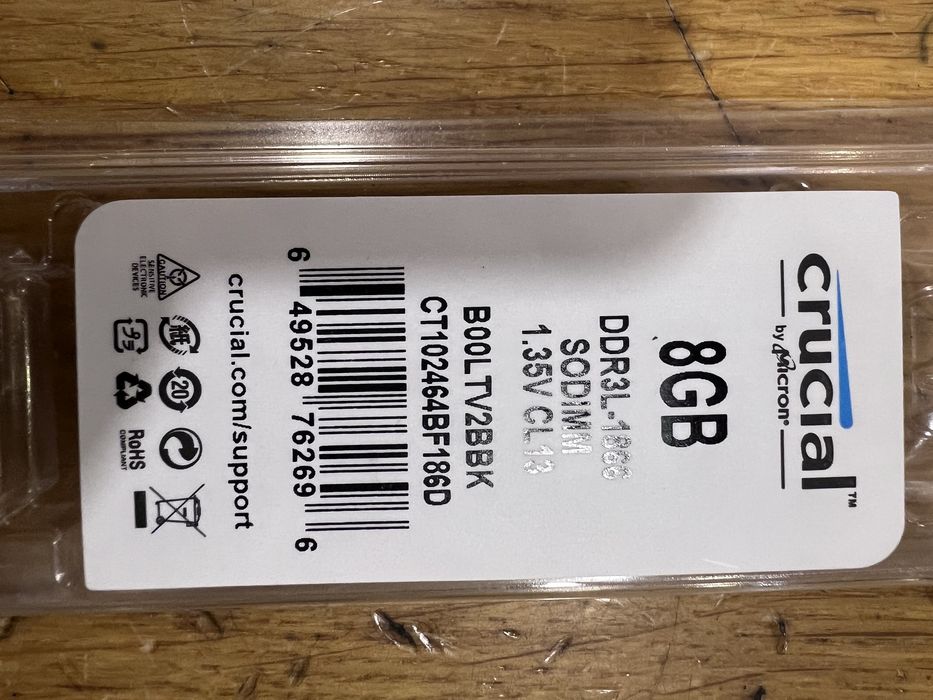 Memória RAM DDR4 CRUCIAL CT2K102464BF186D (2 x 8 GB) - NOVO