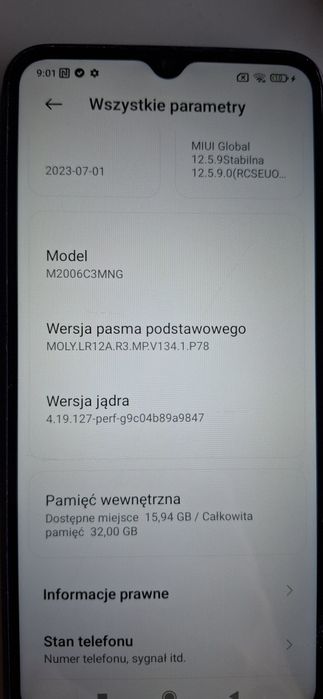Redmi 9c NFC 32gb 100% sprawny czarny