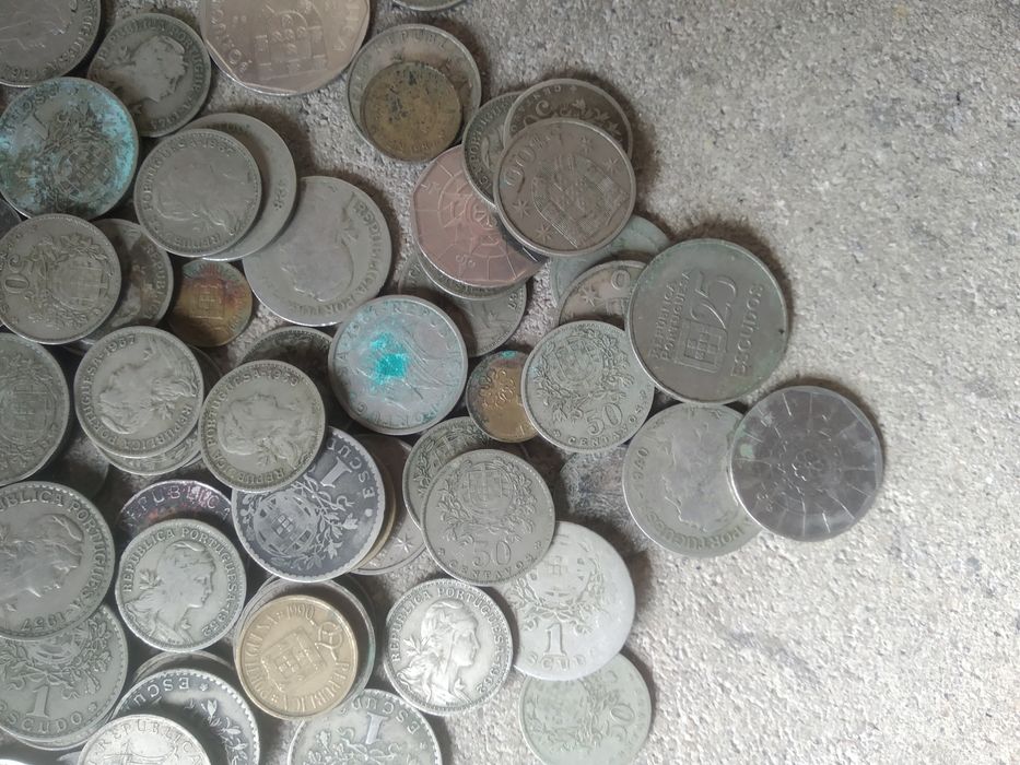 Moedas antigas da república, estrangeiras, de 1800 e 1900