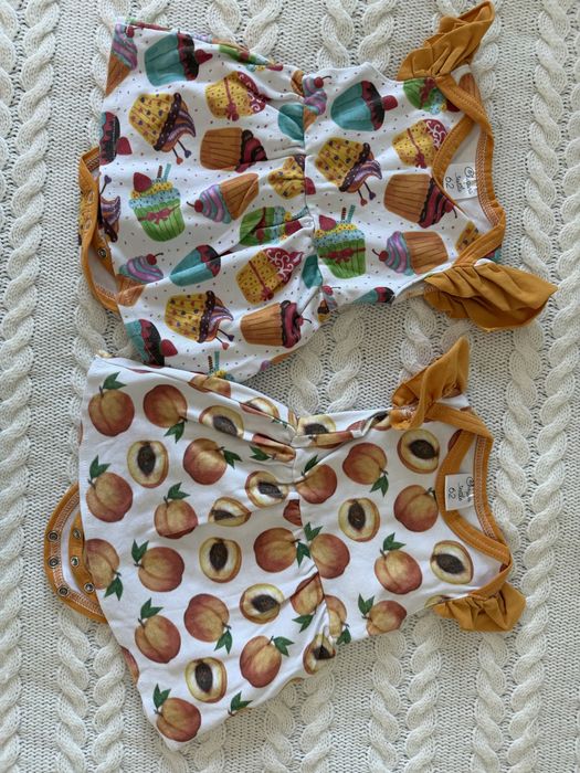 Набір боді для дівчинки 62см (нові без бірки)