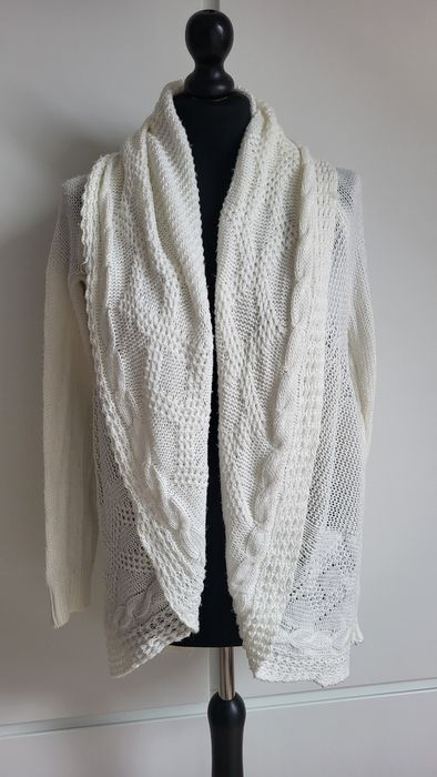 Sweter dzianinowy damski ecru