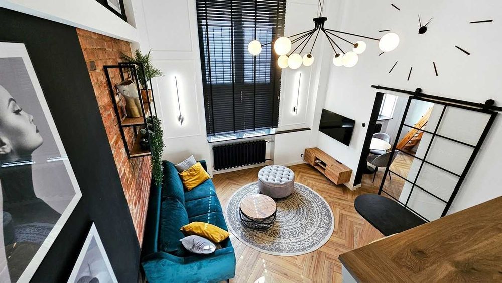2 pokoje + 2 antresole - LUXUSOWY LOFT !!! ul Chmielna, klimatyzacja