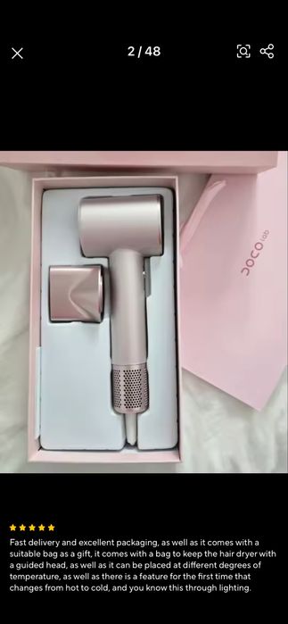 Фен DOCO High Speed H800 (pink)