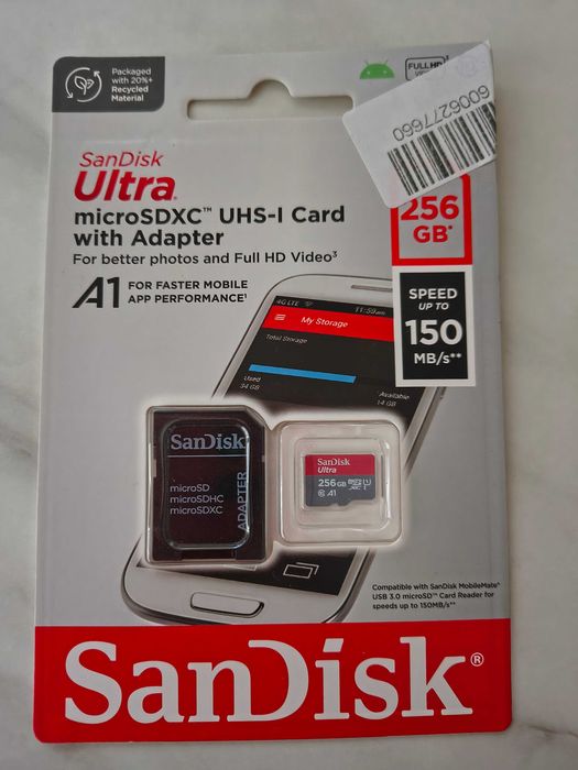Карта пам'яті SANDISK microSDXC 256GB Ultra class 10 UHS-1