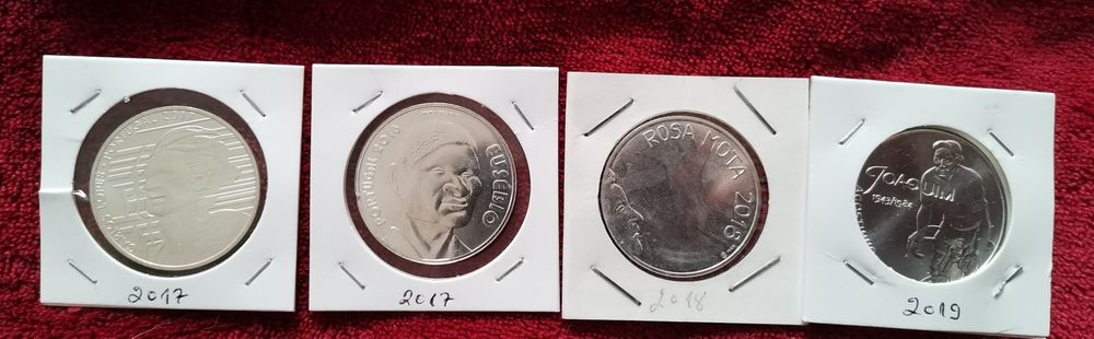 Lote de 4 Moedas 7,5€ comemorativas prata "Heróis do Desporto"