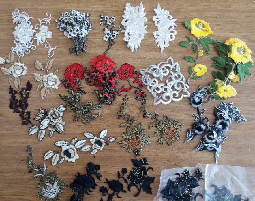 Апликация клеевая,нашивка,вишивка гладью.