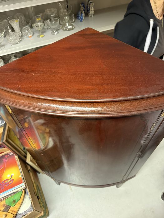 Antyk stara Duża narożna szafka kątnik owalny szafa drewniana