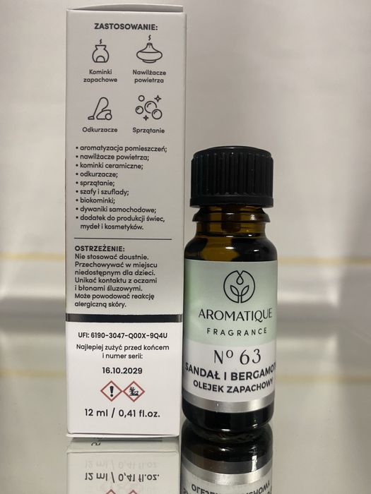 Olejek zapachowy SANDAŁ & BERGAMOTKA 12 ml
