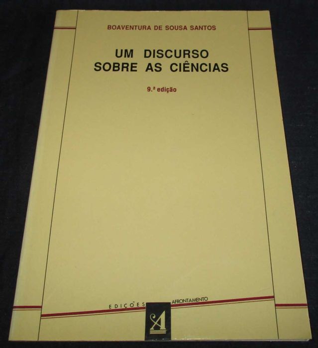 Livro Um Discurso Sobre as Ciências Boaventura de Sousa Santos