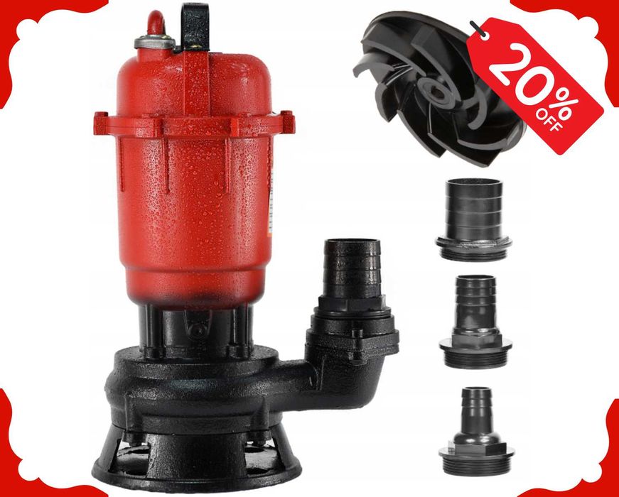 Nowa POMPA DO WODY Czystej Brudnej Szamba Z Rozdrabniaczem (-20%)