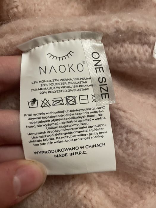 Czapka naoko jasnoróżowa