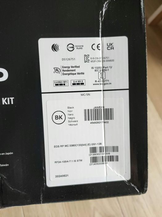 Canon Eos Rp stan idealny + RF 24-105 +torba