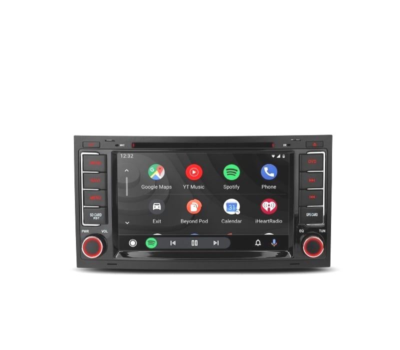 AUTO RÁDIO 7" ANDROID 12 OCTA-CORE MULTIMEDIA DVD GPS PARA VOLKSWAGEN VW TOUAREG MULTIVAN TRANSPORTER