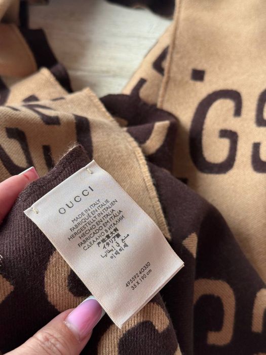 двусторонний шарф Gucci с принтом GG, палантин Gucci Гуччи
